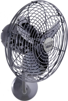 Michelle Parede - Directional Wall Fan - Black Nickel Finish - Metal Blades (230|MP-BKN-MTL)