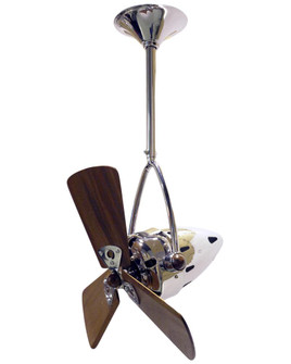 Jarold Direcional - Directional Ceiling Fan - Polished Chrome Finish - Mahogany Tone Blades (230|JD-CR-WD-DAMP)