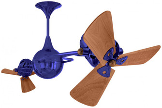 Italo Ventania - Rotational Ceiling Fan - Safira Finish - Mahogany Tone Blades (230|IV-BLUE-WD)