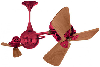 Italo Ventania - Rotational Ceiling Fan - Rubi Finish - Mahogany Tone Blades (230|IV-RED-WD)