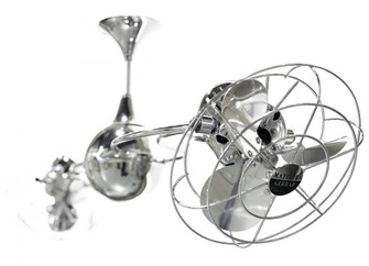 Italo Ventania - Rotational Ceiling Fan - Polished Chrome Finish - Metal Blades (230|IV-CR-MTL-DAMP)