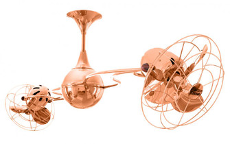 Italo Ventania 360° dual headed rotational ceiling fan in polished copper finish with metal blade (230|IV-CP-MTL)