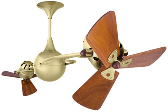 Italo Ventania 360° dual headed rotational ceiling fan in brushed brass finish with solid sustain (230|IV-BRBR-WD)