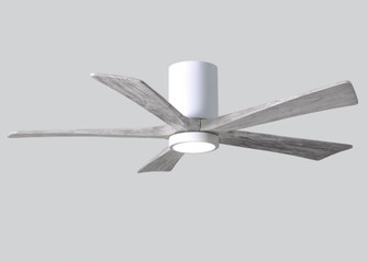 Irene-5HLK - 52'' Five Blade Flush Mount Paddle Fan - 5CCT Integrated LED - Gloss White Finish (230|IR5HLK-WH-BW-52)