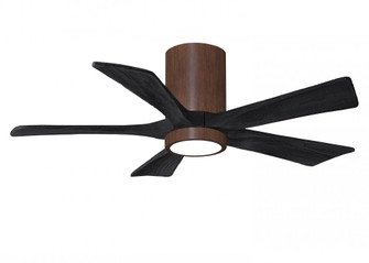 Irene-5HLK-42'' Five Blade Flush Mount Paddle Fan-5CCT Integrated LED-Walnut Tone Finish (230|IR5HLK-WN-BK-42)