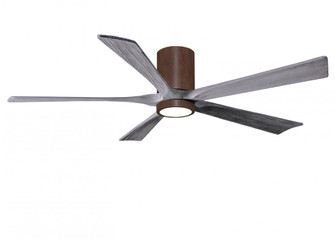 IR5HLK five-blade flush mount paddle fan in Walnut finish with 60” solid barn wood tone blades a (230|IR5HLK-WN-BW-60)
