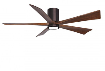 Irene-5HLK - 60'' Five Blade Flush Mount Paddle Fan - 5CCT Integrated LED - Brushed Bronze Finish (230|IR5HLK-BB-WA-60)