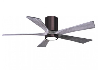 Irene-5HLK-52'' Five Blade Flush Mount Paddle Fan-5CCT Integrated LED-Brushed Bronze Finish (230|IR5HLK-BB-BW-52)