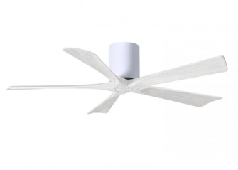 Irene-5H - 52'' Five Blade Flush Mount Paddle Fan - Gloss White Finish - Matte White Blades (230|IR5H-WH-MWH-52)