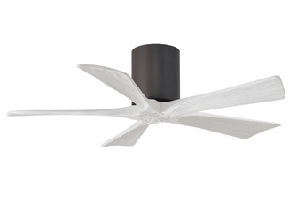 Irene-5H five-blade flush mount paddle fan in Textured Bronze finish with 42” solid matte white (230|IR5H-TB-MWH-42)