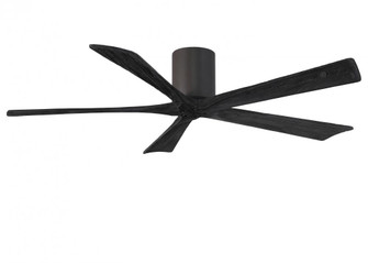 Irene-5H - 60'' Five Blade Flush Mount Paddle Fan - Textured Bronze Finish - Matte Black Blades (230|IR5H-TB-BK-60)