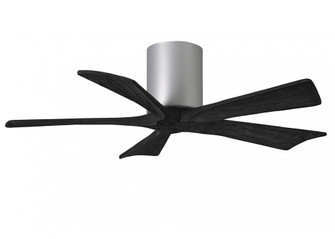 Irene-5H - 42'' Five Blade Flush Mount Paddle Fan - Brushed Nickel Finish - Matte Black Blades (230|IR5H-BN-BK-42)