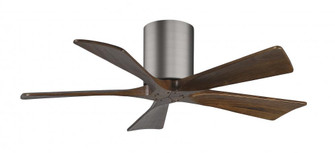 Irene-5H - 42'' Five Blade Flush Mount Paddle Fan - Brushed Pewter Finish - Walnut Tone Blades (230|IR5H-BP-WA-42)