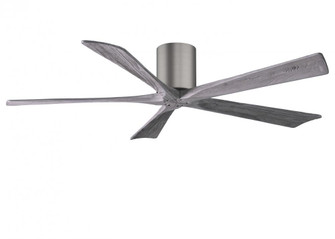 Irene-5H - 60'' Five Blade Flush Mount Paddle Fan - Brushed Pewter Finish - Barn Wood Tone Blades (230|IR5H-BP-BW-60)