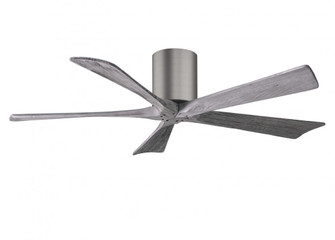 Irene-5H - 52'' Five Blade Flush Mount Paddle Fan - Brushed Pewter Finish - Barn Wood Tone Blades (230|IR5H-BP-BW-52)