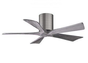 Irene-5H five-blade flush mount paddle fan in Brushed Pewter finish with 42” solid barn wood ton (230|IR5H-BP-BW-42)