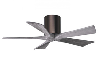 Irene-5H five-blade flush mount paddle fan in Brushed Bronze finish with 42” solid barn wood ton (230|IR5H-BB-BW-42)