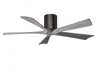 Irene-5H five-blade flush mount paddle fan in Brushed Bronze finish with 52” solid barn wood ton (230|IR5H-BB-BW-52)