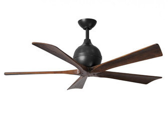 Irene-5 - 52'' Five Blade Paddle Fan - Matte Black Finish - Walnut Tone Blades (230|IR5-BK-WA-52)