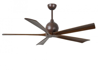 Irene 5 - Textured Bronze - Walnut Tone Blades - 60'' Blades - 10'' Downrod (230|IR5-TB-WA-60)