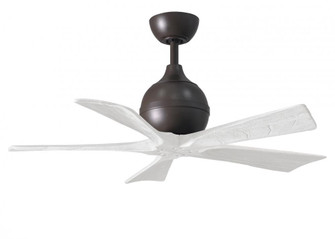 Irene-5 five-blade paddle fan in Textured Bronze finish with 42'' solid matte white wood blades (230|IR5-TB-MWH-42)