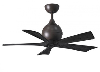 Irene-5 five-blade paddle fan in Textured Bronze finish with 42'' solid matte black wood blades (230|IR5-TB-BK-42)