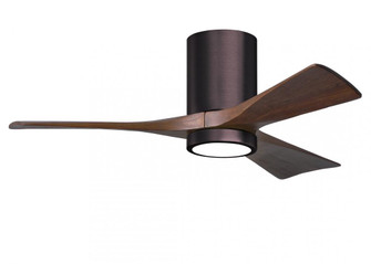 Irene-3HLK-42'' Three Blade Flush Mount Paddle Fan-5CCT Integrated LED-Brushed Bronze Finish (230|IR3HLK-BB-WA-42)