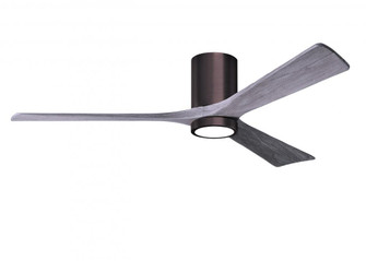 Irene-3HLK three-blade flush mount paddle fan in Brushed Bronze finish with 60” solid barn wood (230|IR3HLK-BB-BW-60)