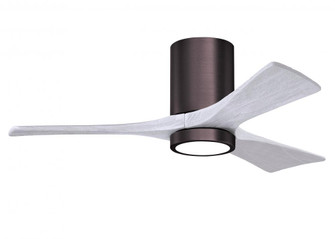 Irene-3HLK-42'' Three Blade Flush Mount Paddle Fan-5CCT Integrated LED-Brushed Bronze Finish (230|IR3HLK-BB-MWH-42)