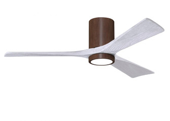 Irene-3HLK-52'' Three Blade Flush Mount Paddle Fan-5CCT Integrated LED-Walnut Tone Finish (230|IR3HLK-WN-MWH-52)