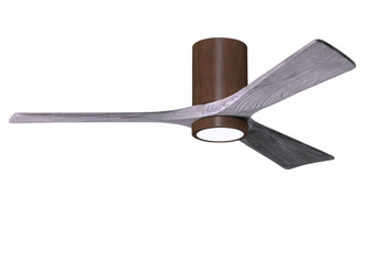 Irene-3HLK three-blade flush mount paddle fan in Walnut finish with 52” solid barn wood tone bla (230|IR3HLK-WN-BW-52)
