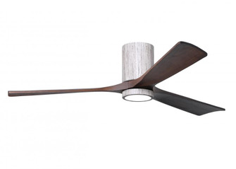 Irene-3HLK three-blade flush mount paddle fan in Barn Wood finish with 60” solid walnut tone bla (230|IR3HLK-BW-WA-60)