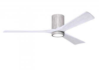 Irene-3HLK three-blade flush mount paddle fan in Barn Wood finish with 60” solid matte white woo (230|IR3HLK-BW-MWH-60)