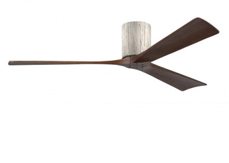 Irene-3H three-blade flush mount paddle fan in Barn Wood finish with 60” solid walnut tone blade (230|IR3H-BW-WA-60)