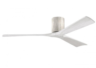 Irene-3H three-blade flush mount paddle fan in Barn Wood finish with 60” solid matte white wood (230|IR3H-BW-MWH-60)