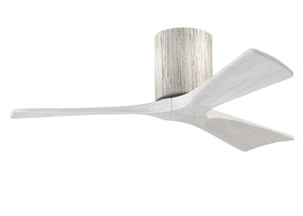 Irene-3H three-blade flush mount paddle fan in Barn Wood finish with 42” solid matte white wood (230|IR3H-BW-MWH-42)