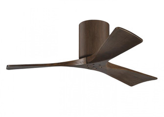 Irene-3H three-blade flush mount paddle fan in Walnut finish with 42” solid walnut tone blades.? (230|IR3H-WN-WA-42)