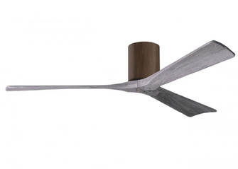 Irene-3H - Three Blade Flush Mount Paddle Fan - 60'' - Walnut Finish - Barn Wood Tone Blades (230|IR3H-WN-BW-60)