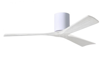 Irene-3H - Three Blade Flush Mount Paddle Fan - 52'' - Gloss White Finish - Matte White Blades (230|IR3H-WH-MWH-52)