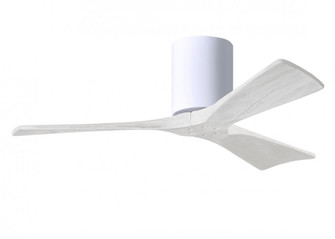 Irene-3H - Three Blade Flush Mount Paddle Fan - 42'' - Gloss White Finish - Matte White Blades (230|IR3H-WH-MWH-42)