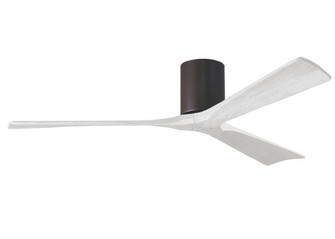 Irene-3H - Three Blade Flush Mount Paddle Fan - 60'' - Textured Bronze Finish - Matte White Blade (230|IR3H-TB-MWH-60)