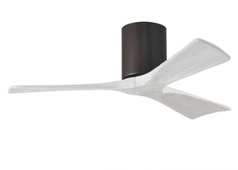 Irene-3H - Three Blade Flush Mount Paddle Fan - 42'' - Textured Bronze Finish - Matte White Blade (230|IR3H-TB-MWH-42)