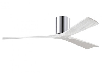 Irene-3H - Three Blade Flush Mount Paddle Fan - 60'' - Polished Chrome Finish - Matte White Blade (230|IR3H-CR-MWH-60)
