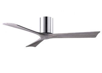 Irene-3H - Three Blade Flush Mount Paddle Fan - 52'' - Polished Chrome Finish - Barn Wood Tone Bl (230|IR3H-CR-BW-52)