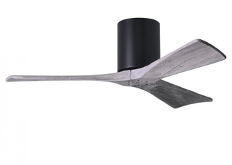 Irene-3H - Three Blade Flush Mount Paddle Fan - 42'' - Matte Black Finish - Barn Wood Tone Blades (230|IR3H-BK-BW-42)