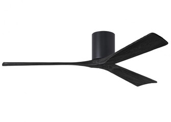 Irene-3H - Three Blade Flush Mount Paddle Fan - 60'' - Matte Black Finish - Matte Black Blades (230|IR3H-BK-BK-60)