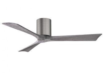 Irene-3H - Three Blade Flush Mount Paddle Fan - 52'' - Brushed Pewter Finish - Barn Wood Tone Bla (230|IR3H-BP-BW-52)