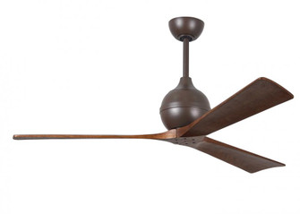 Irene-3 three-blade paddle fan in Textured Bronze finish with 60'' solid walnut tone blades. (230|IR3-TB-WA-60)