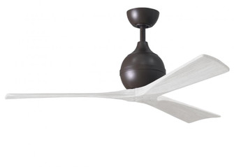 Irene-3 - Three Blade Paddle Fan - 52'' - Textured Bronze Finish - Matte White Blades (230|IR3-TB-MWH-52)