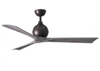 Irene-3 three-blade paddle fan in Textured Bronze finish with 60'' solid barn wood tone blades. (230|IR3-TB-BW-60)